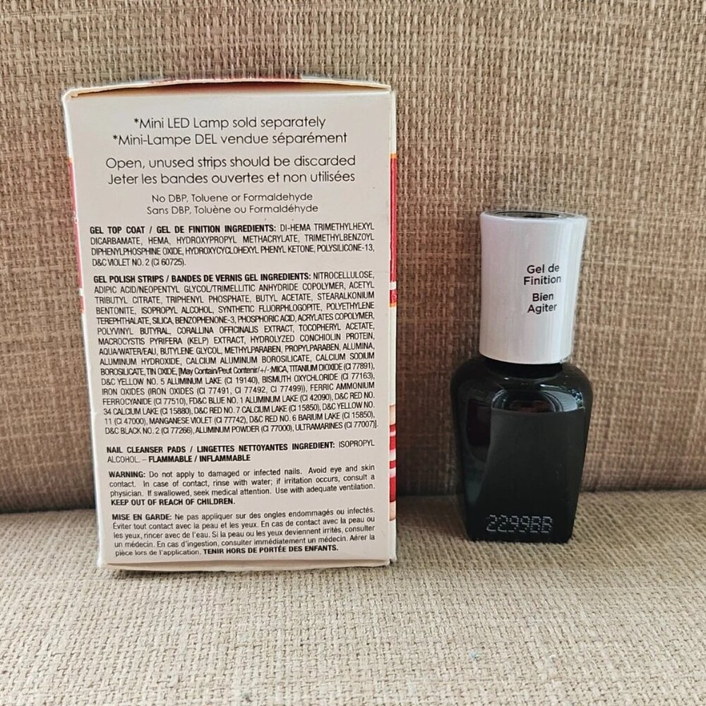 Sally Hansen Salon Insta Gel Strips Mirror Shine Chip Resistant 2 easy step NWT - Picture 2 of 8